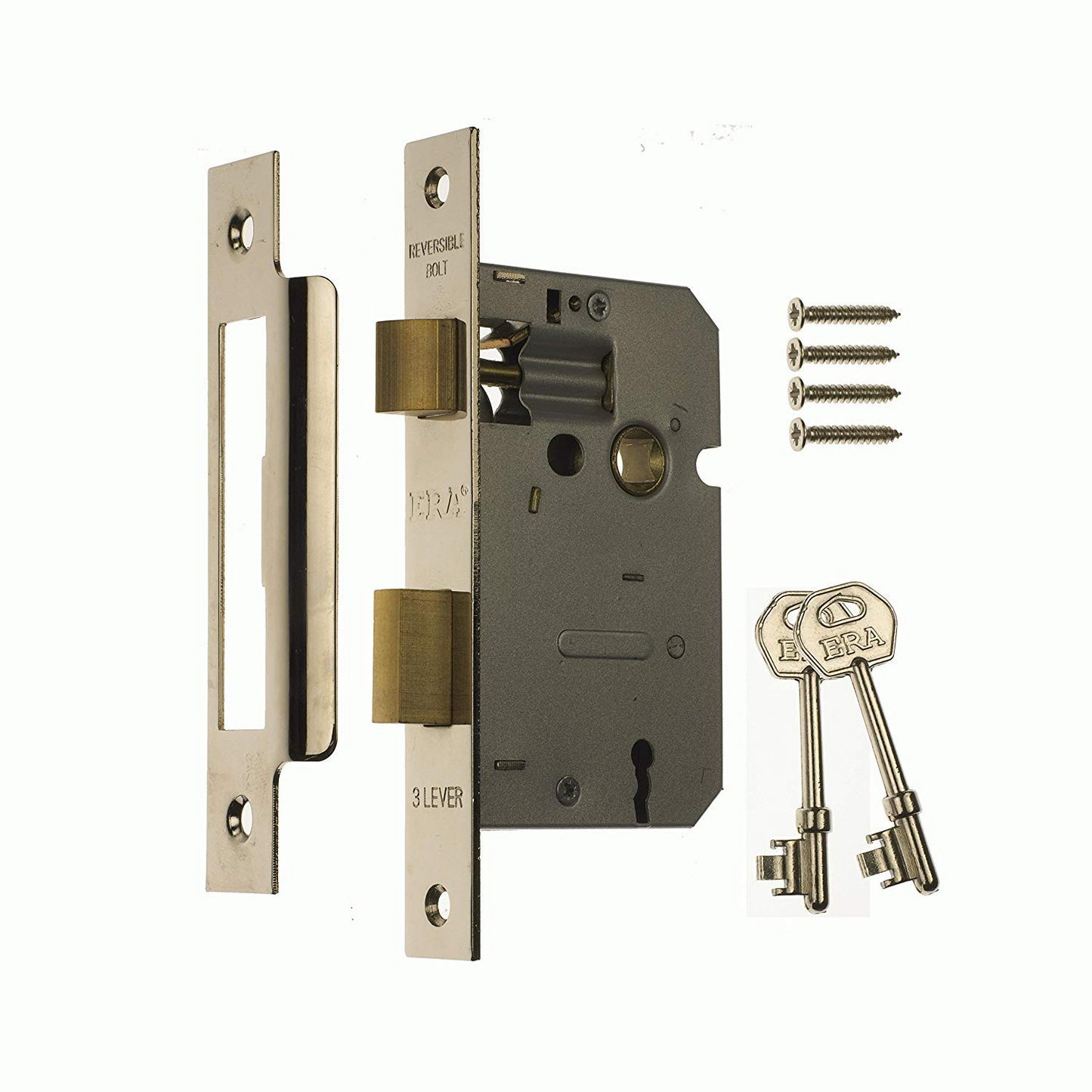 3-LEVER CHROME SASHLOCK 64MM ( 2.1/2" )