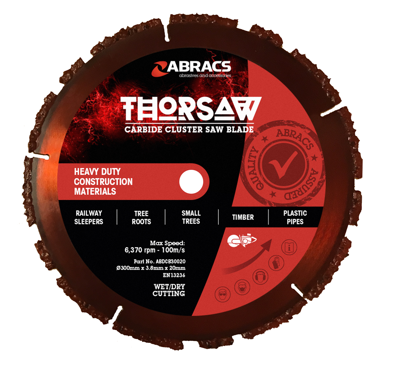 ABDCB30020 300mm x 3.8mm x 20mm THORSAW BLADE