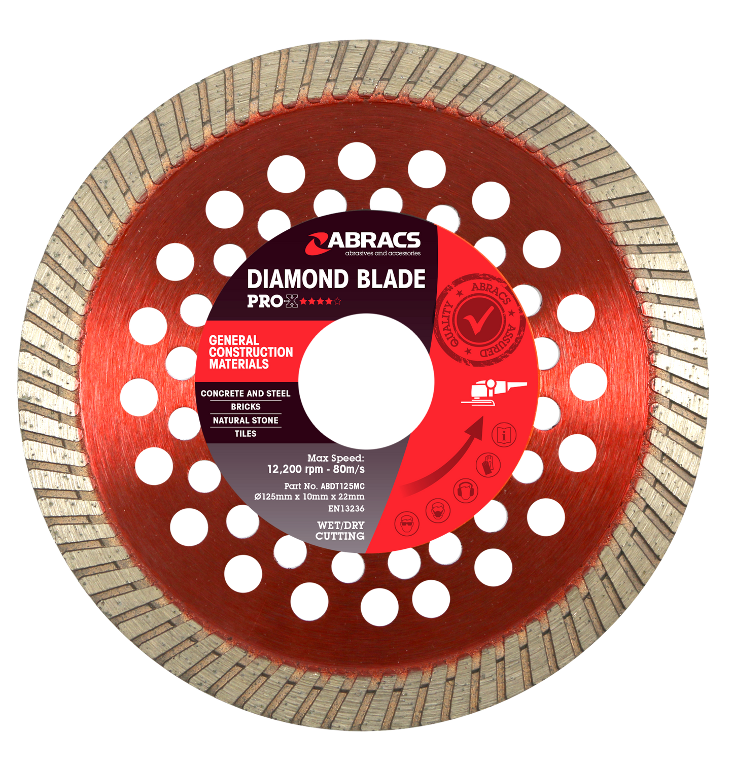 ABDT125MC 125mm x 10mm x 22mm GCM - PRO (Cont Rim)