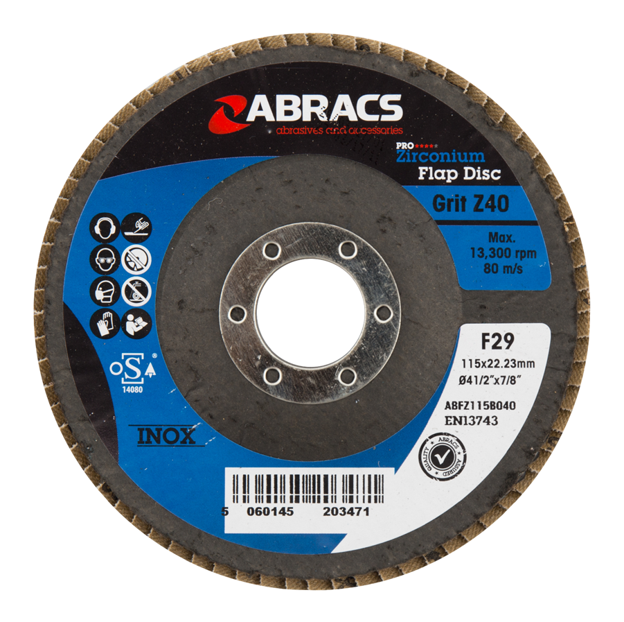ABFZ115B040 FLAP DISC 115mm x 40g
