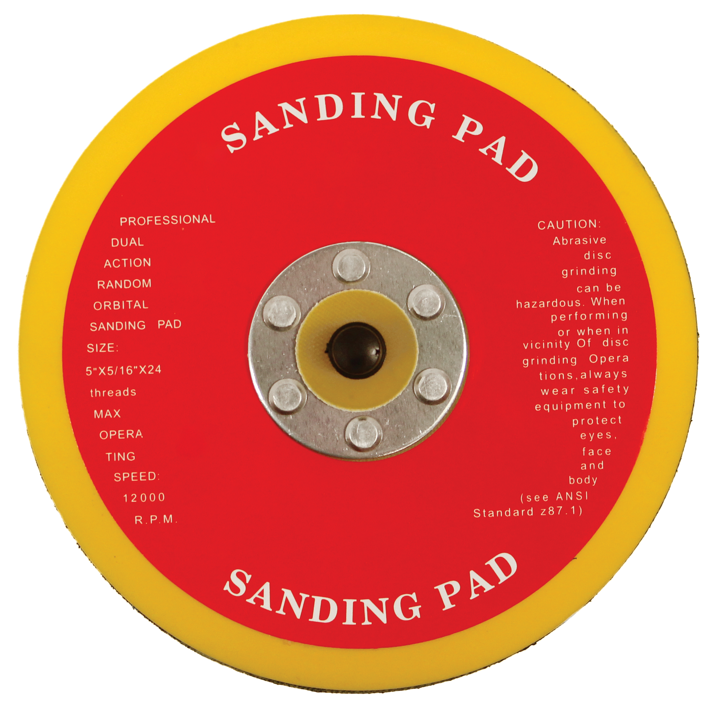 ABHLBP1250 HOOK & LOOP BACKING PAD 125mm x 5/16 UNF (NO HOLES)