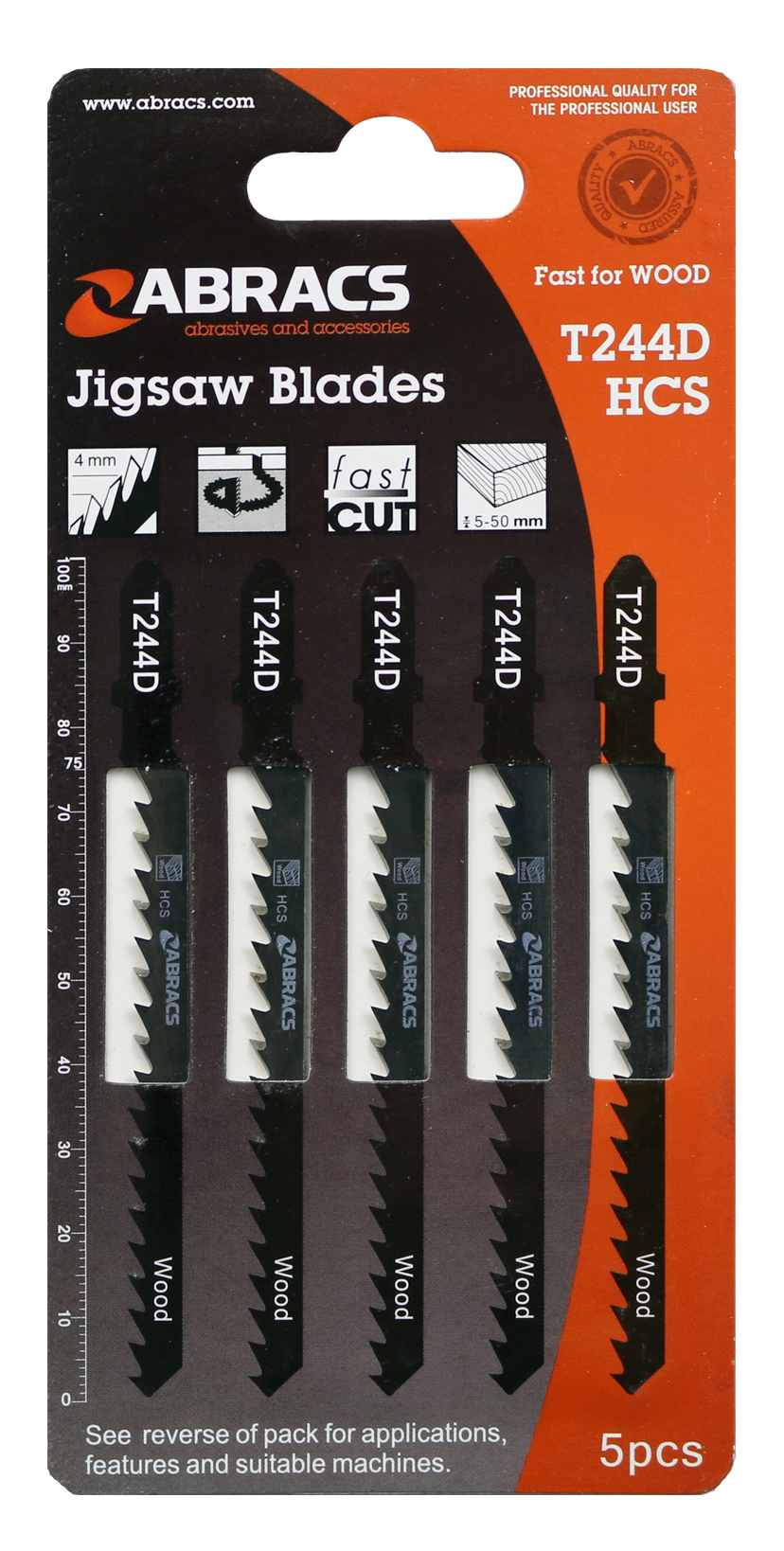 ABT244D JIGSAW BLADE WOOD T244D (5pcs)