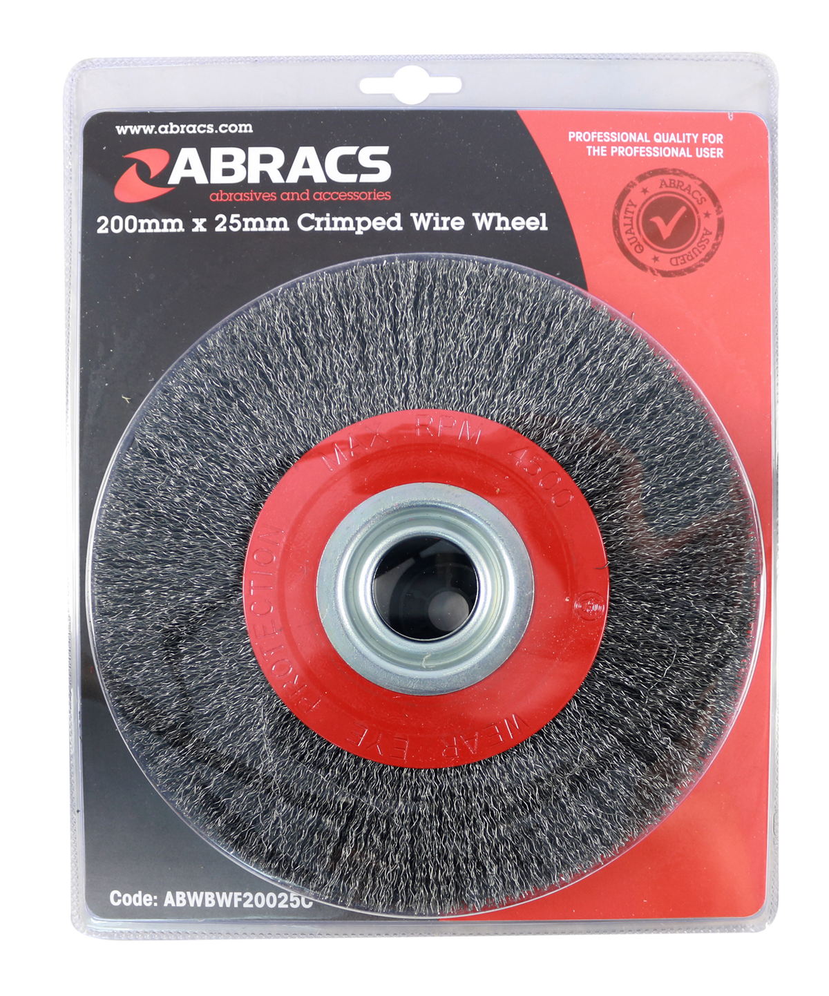 ABWBWF20025C WIRE WHEEL 200mm x 25mm CRIMP