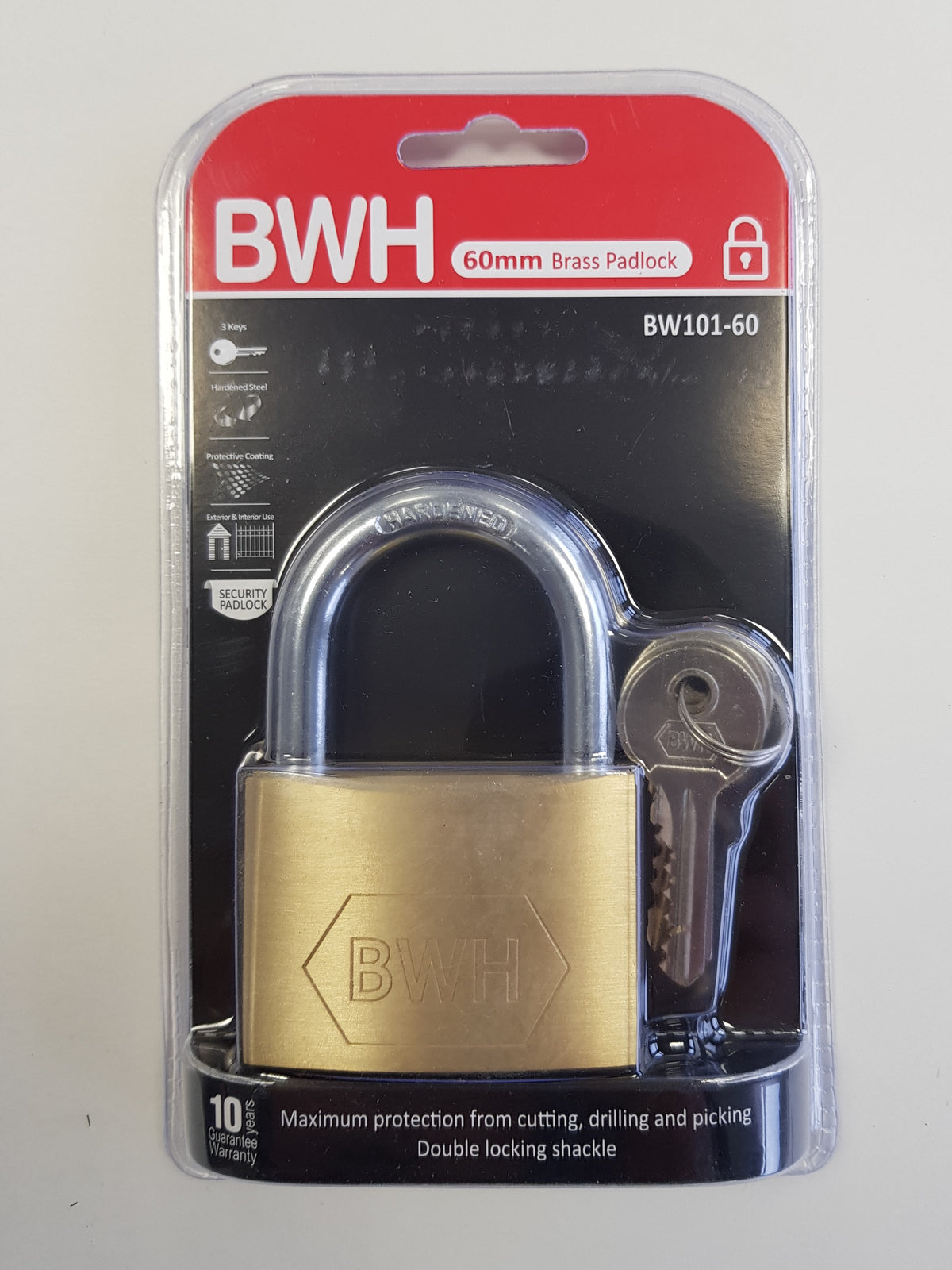 BWH BRASS PADLOCK 60MM