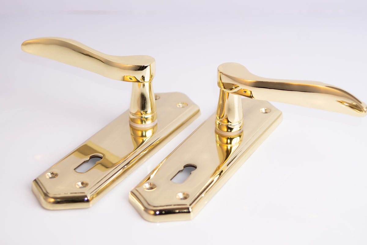 SONNATO TORINO BRASS LEVER ON PLATE HANDLES