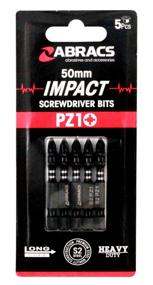 IPZ15005 50mm Impact S/D Bit - PZ1 (5pcs)