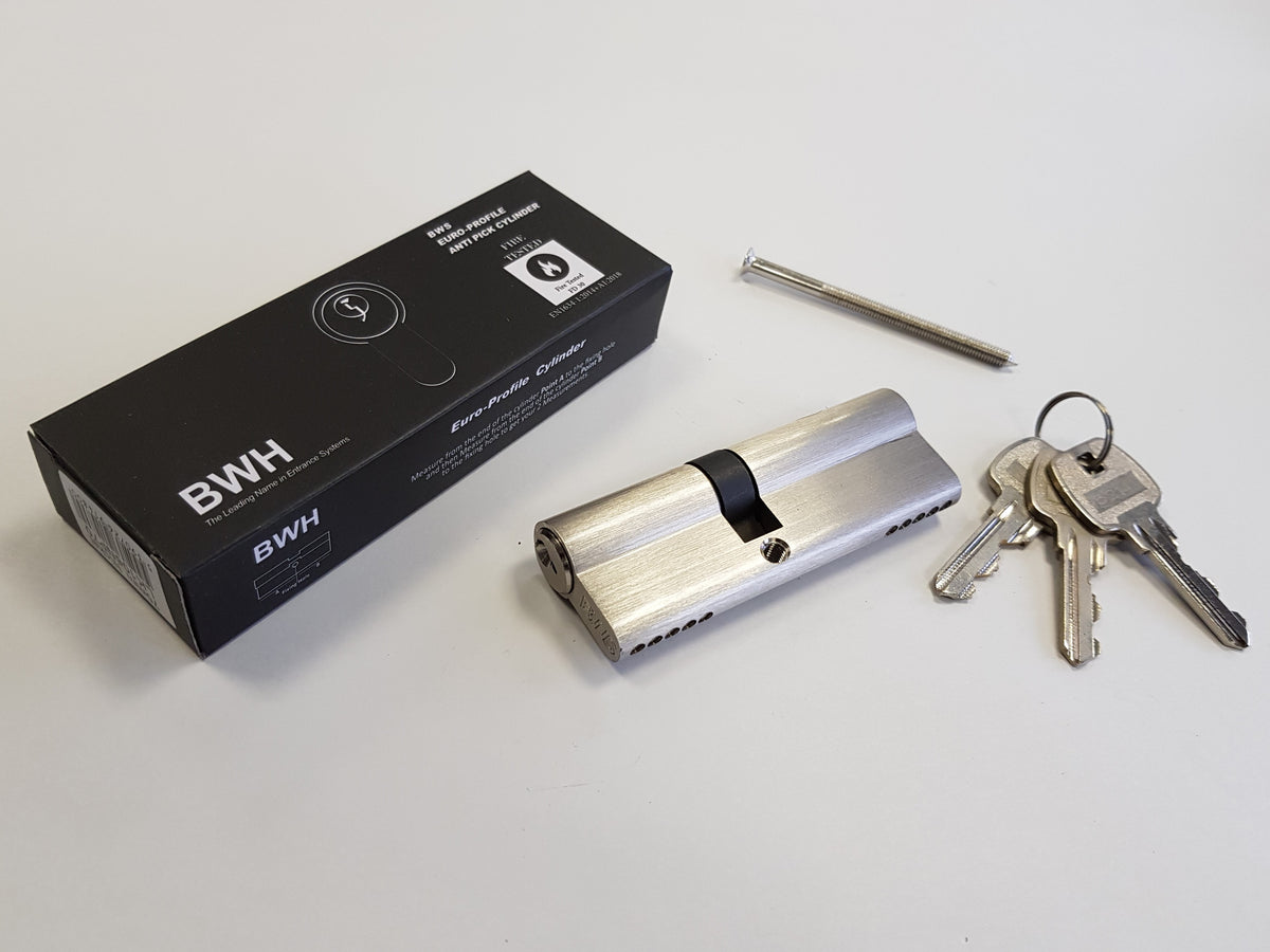 BWH EURO CYLINDER 90MM SATIN NICKLE KEY/KEY