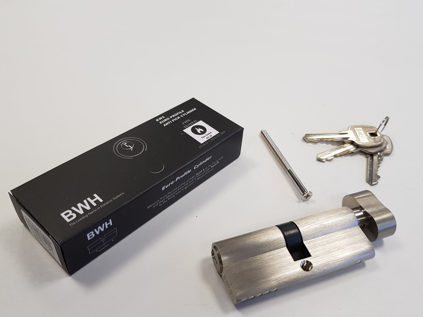 BWH MASTER KEYED EURO CYLINDER 80MM SATIN NICKLE KEY/TURN (MK3)