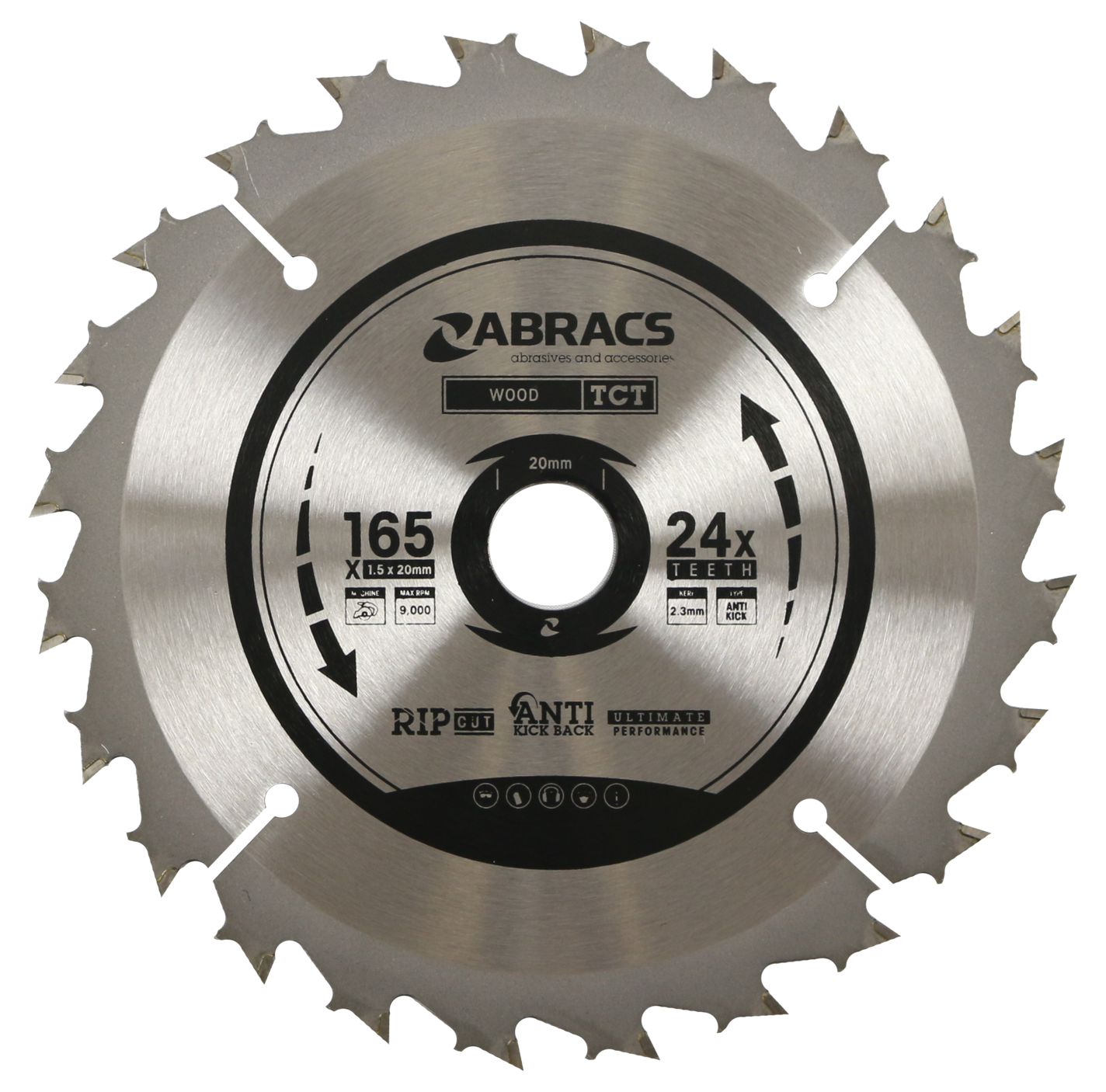 TCT16524 BLADE 165mm x 20mm x 24T - Wood