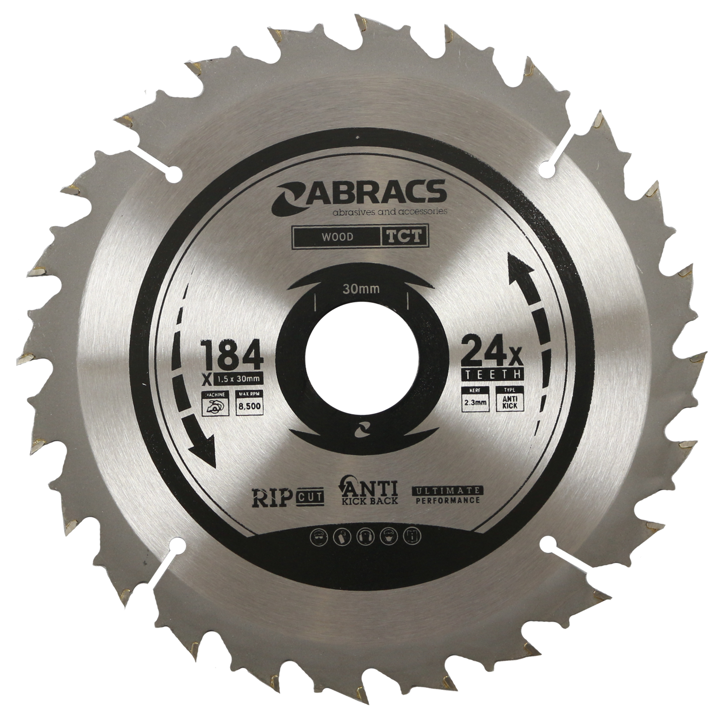 TCT18424 BLADE 184mm x 30mm x 24T - Wood
