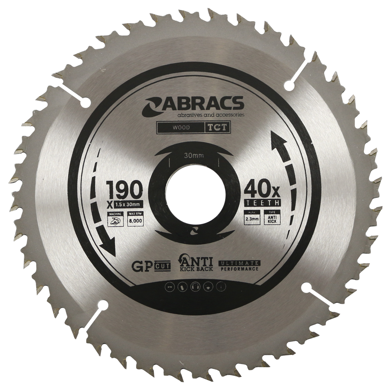 TCT19040 BLADE 190mm x 30mm x 40T - Wood