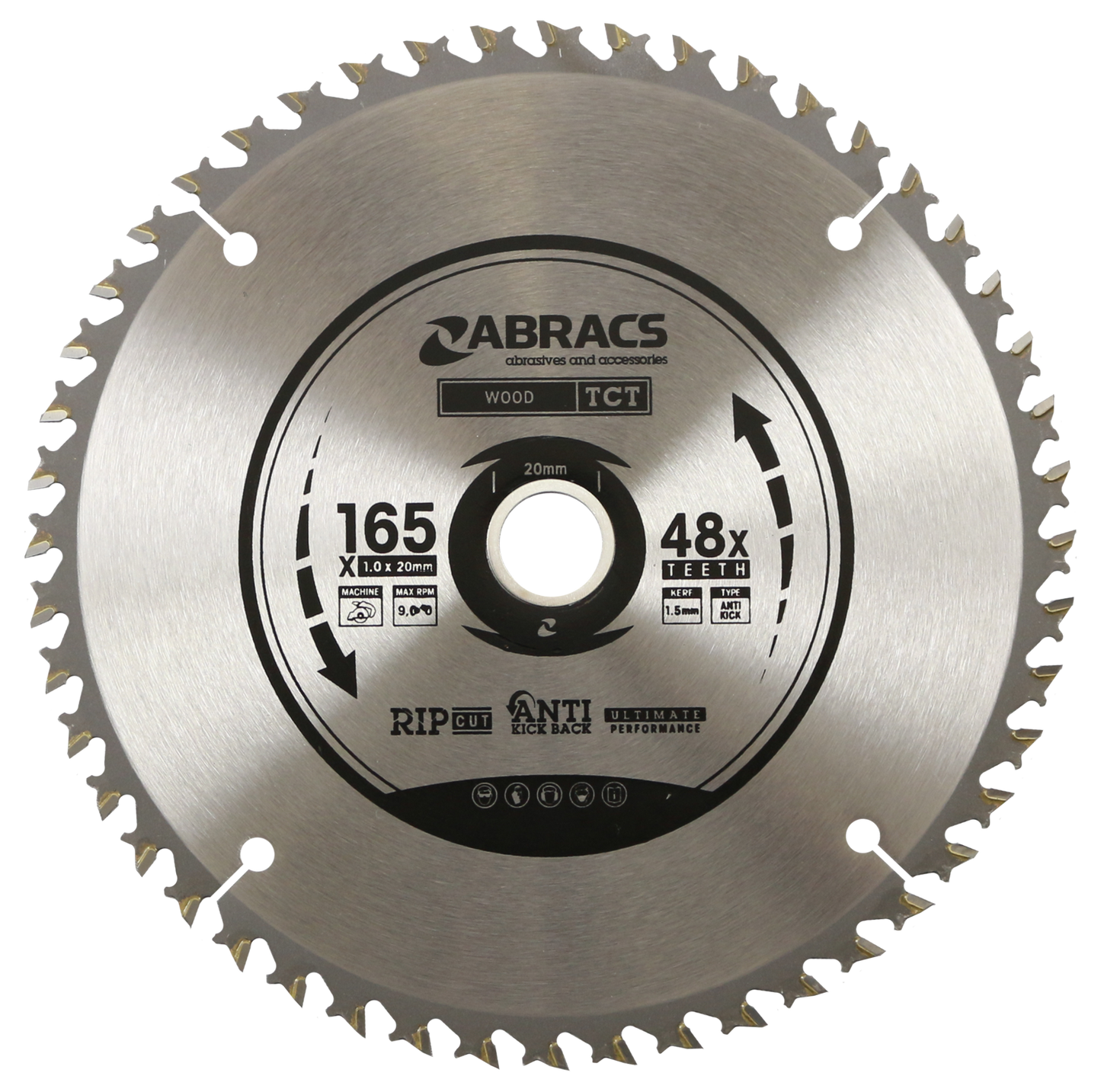 TCTC16548 BLADE 165mm x 20mm x 48T - Wood (Cordless)