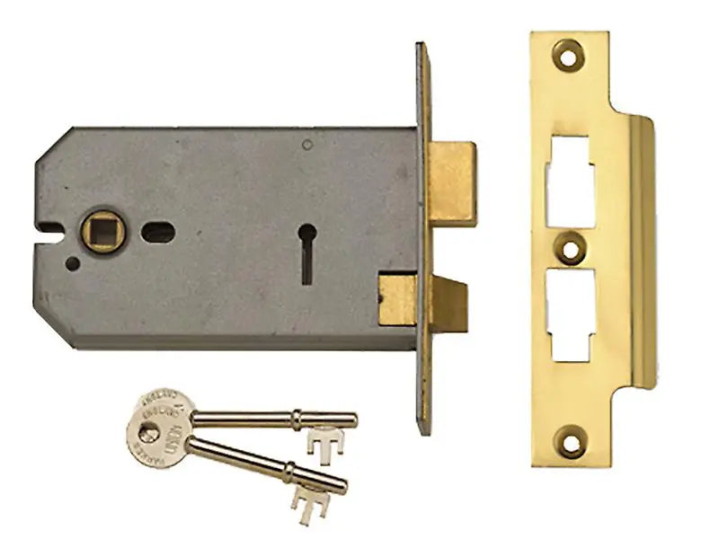 UNION 5'' MORTICE LOCK BRASS