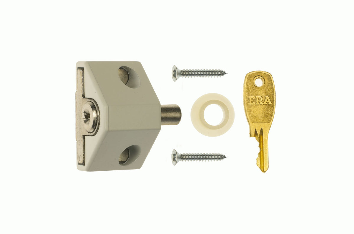 ERA WHITE PATIO DOOR LOCK