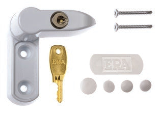 ERA LOCKABLE PVC WINDOW LOCK WHITE