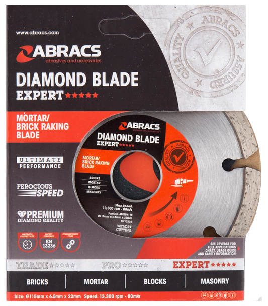 ABDBTPH115 115mm x 7mm x 22mm BRICK RAKING BLADE