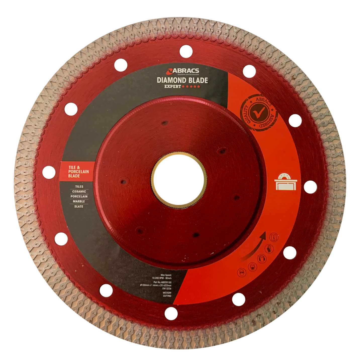 ABDCR150 "X-Tech" TILE BLADE 150mm x 1.4mm x 25.4/22mm