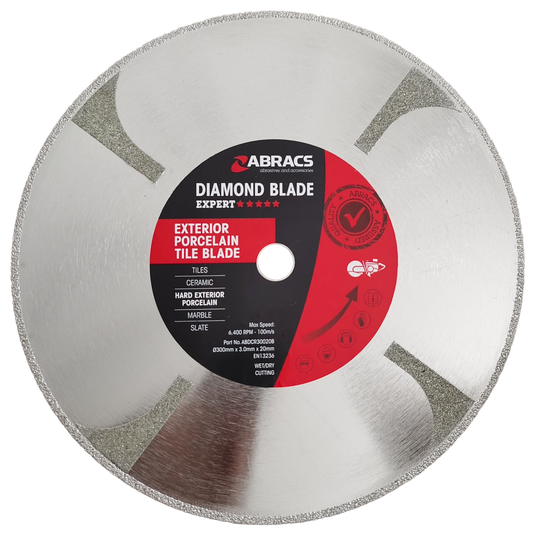 ABDCR30020B "X-Tech" Tile & Porcelain Blade - Brazed 300mm x 20mm