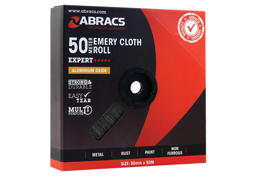 ABER5050080 50mm x 50M x 80grit EMERY ROLL
