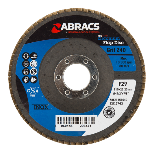 ABFZ115B040 FLAP DISC 115mm x 40g