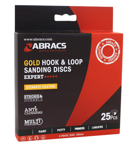 ABHL8150120 HOOK & LOOP DISC 150mm x 120g - 6 HOLES