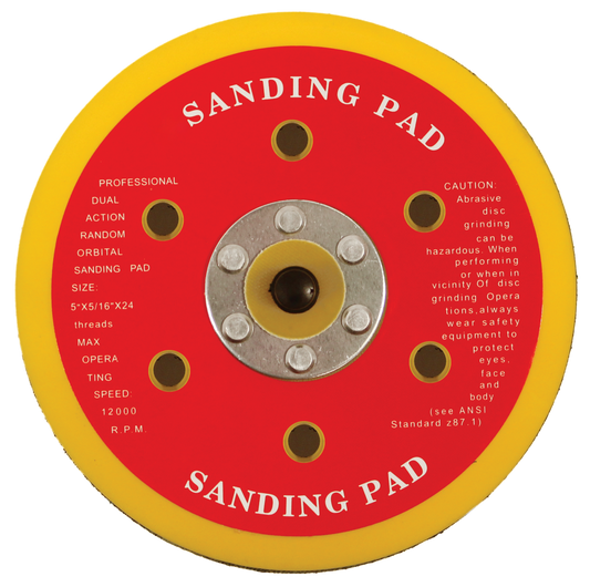 ABHLBP1256 HOOK & LOOP BACKING PAD 125mm x 5/16 UNF (8 HOLES)