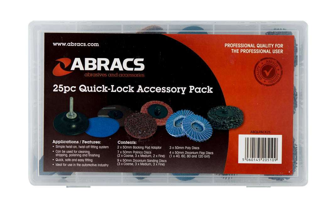 ABQLPACK25 50mm QUICK-LOCK ACCESSORY 25pc PACK