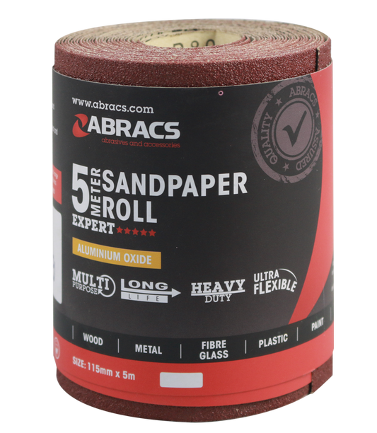 ABS11505080 SANDPAPER ROLL 115mm x 5M x 80G