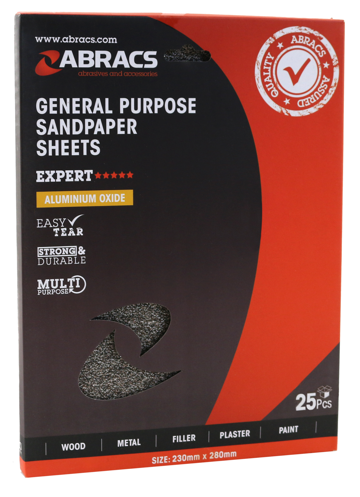 ABSP040 SANDPAPER SHEET 230mm x 280mm x 40g
