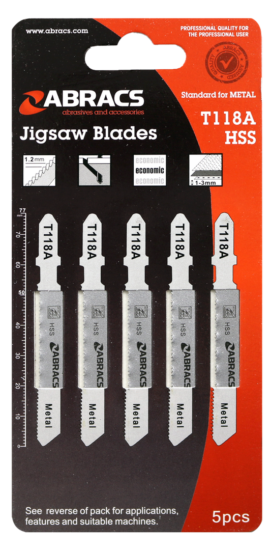 ABT118A JIGSAW BLADE METAL T118A (5pcs)