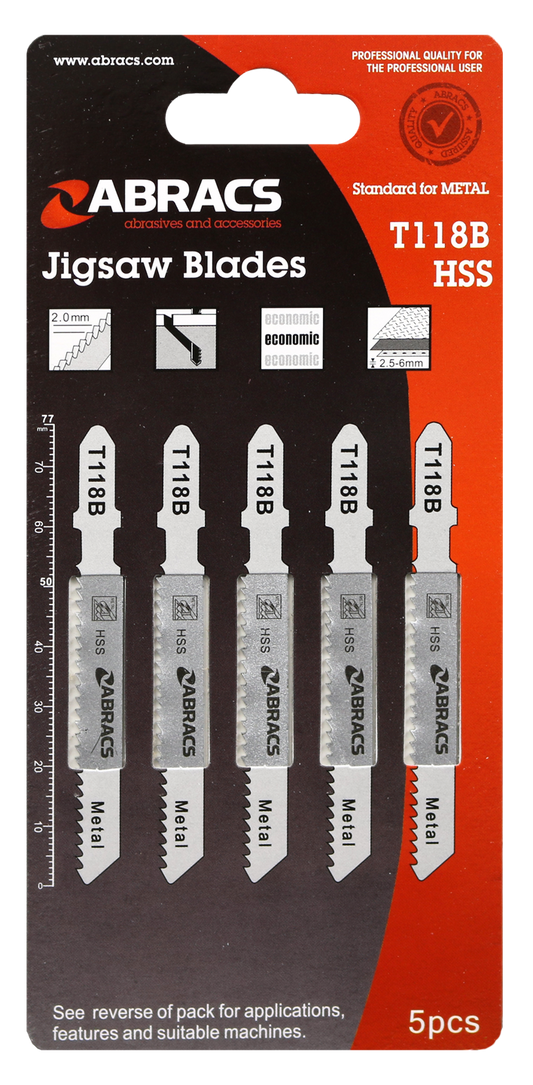 ABT118B JIGSAW BLADE METAL T118B (5pcs)
