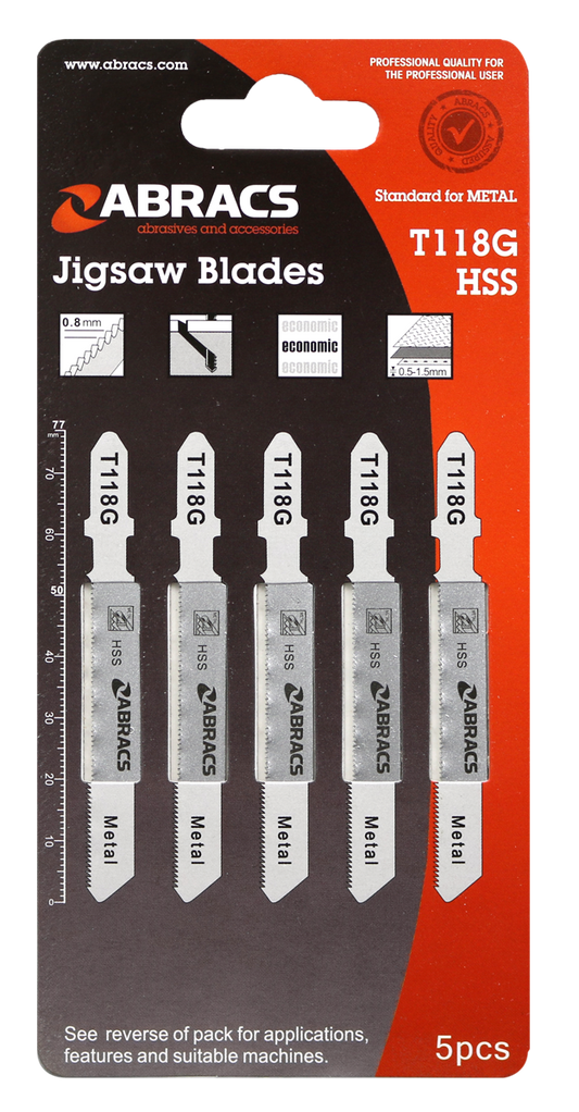 ABT118G JIGSAW BLADE METAL T118G (5pcs)