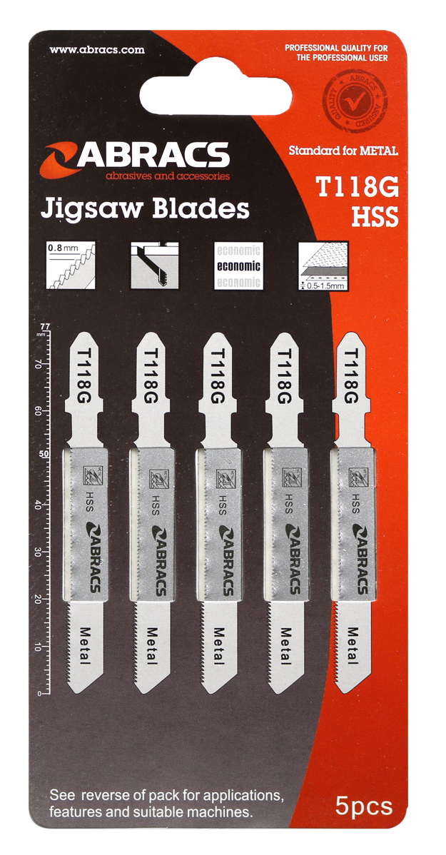 ABT118G JIGSAW BLADE METAL T118G (5pcs)