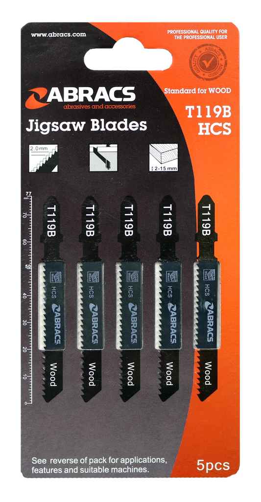 ABT119B JIGSAW BLADE WOOD T119B (5pcs)
