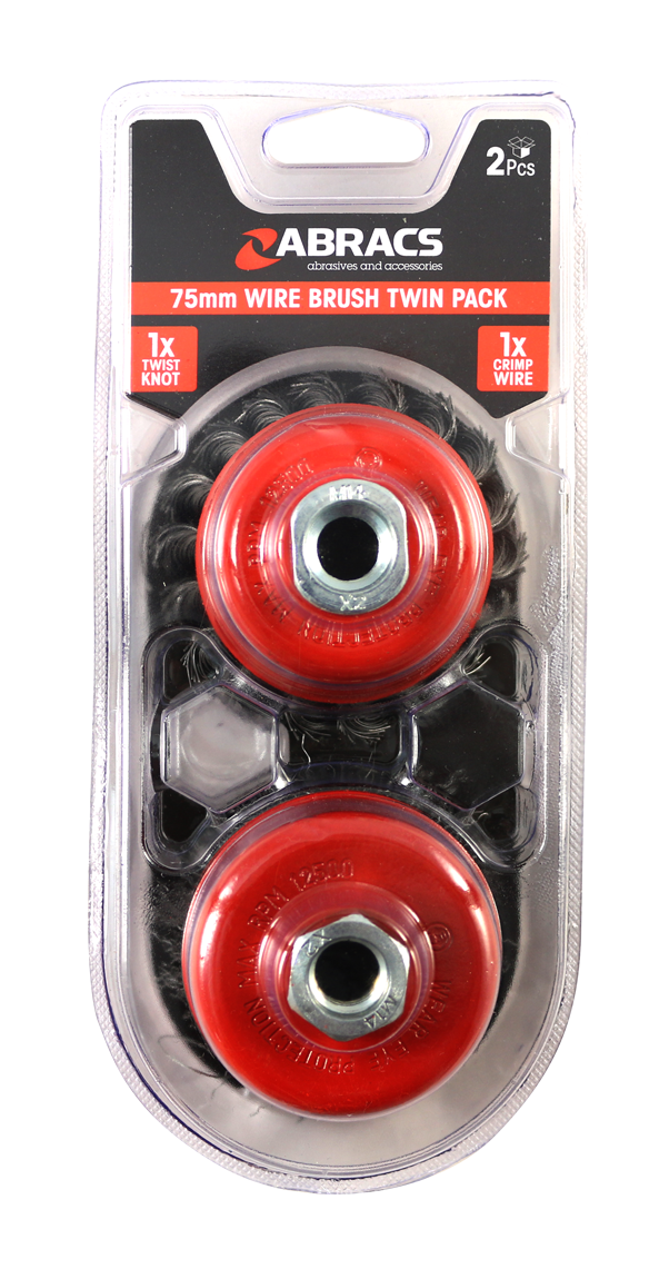 ABWBCUPTWIN 75mm Cup Brush Twin Pack