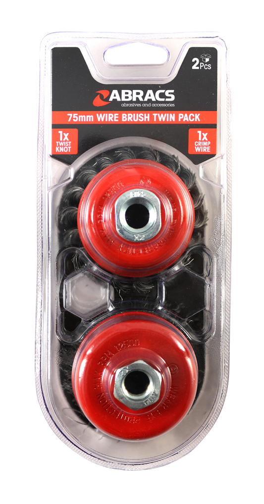 ABWBCUPTWIN 75mm Cup Brush Twin Pack