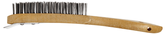 ABWHBSCR WOODEN HANDLED 4 ROW BRUSH WITH SCRAPER