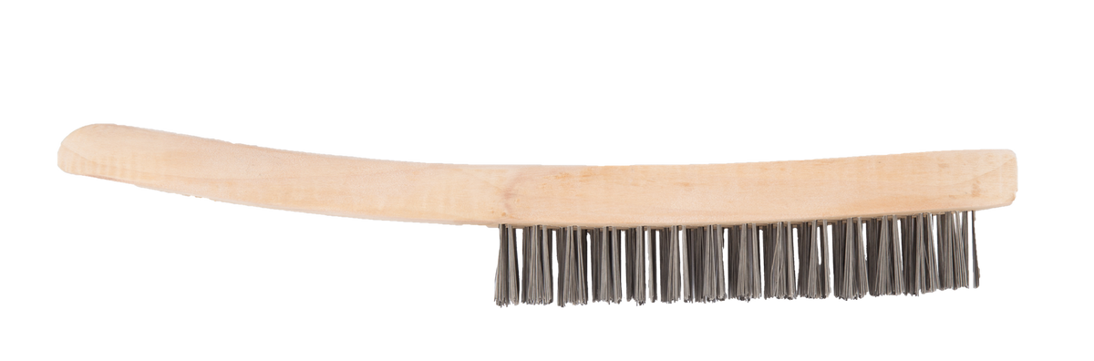ABWHBSS 4 ROW WOODEN HANDLED SS BRUSH