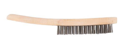 ABWHBSS 4 ROW WOODEN HANDLED SS BRUSH