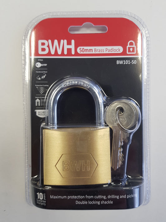 BWH BRASS PADLOCK 50MM