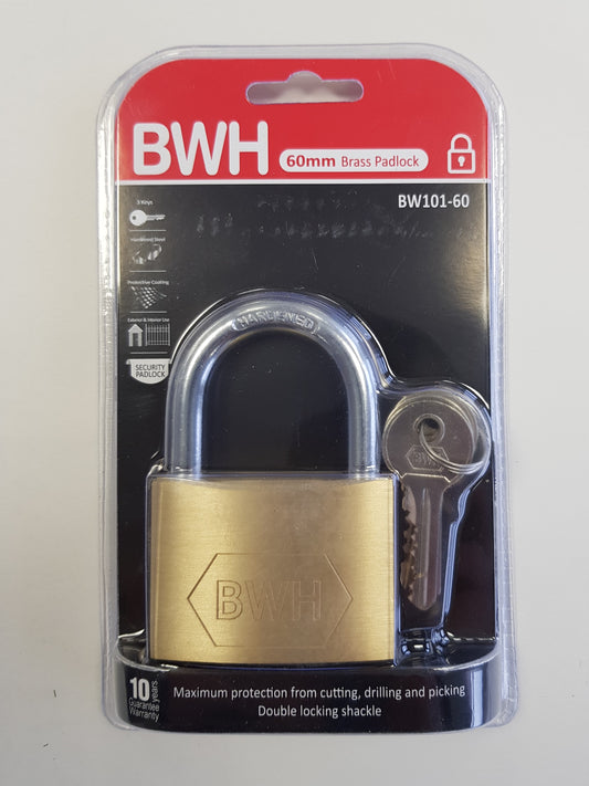 BWH BRASS PADLOCK 60MM