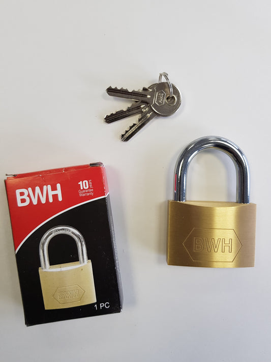 BWH BRASS PADLOCK KEYED ALIKE 60MM (SUITE S1)