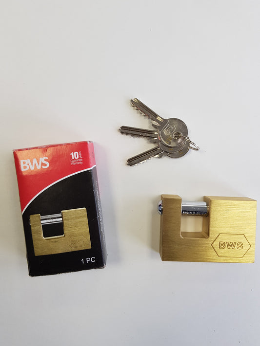 BWH BRASS SHUTTER LOCK KEYED ALIKE (SUITE RL1) 70MM
