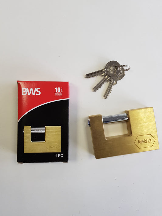 BWH BRASS SHUTTER LOCK KEYED ALIKE (SUITE RL1) 90MM