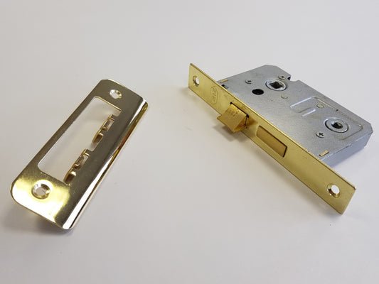 BWH 63mm BRASS 2 LEVER BATHROOM LOCK