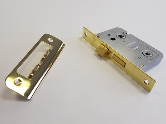 BWH 76mm BRASS 2 LEVER BATHROOM LOCK