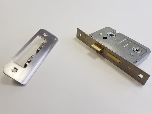 BWH 63mm SATIN NICKLE 2 LEVER BATHROOM LOCK
