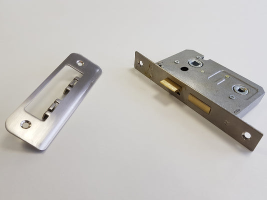 BWH 76mm SATIN NICKLE 2 LEVER BATHROOM LOCK