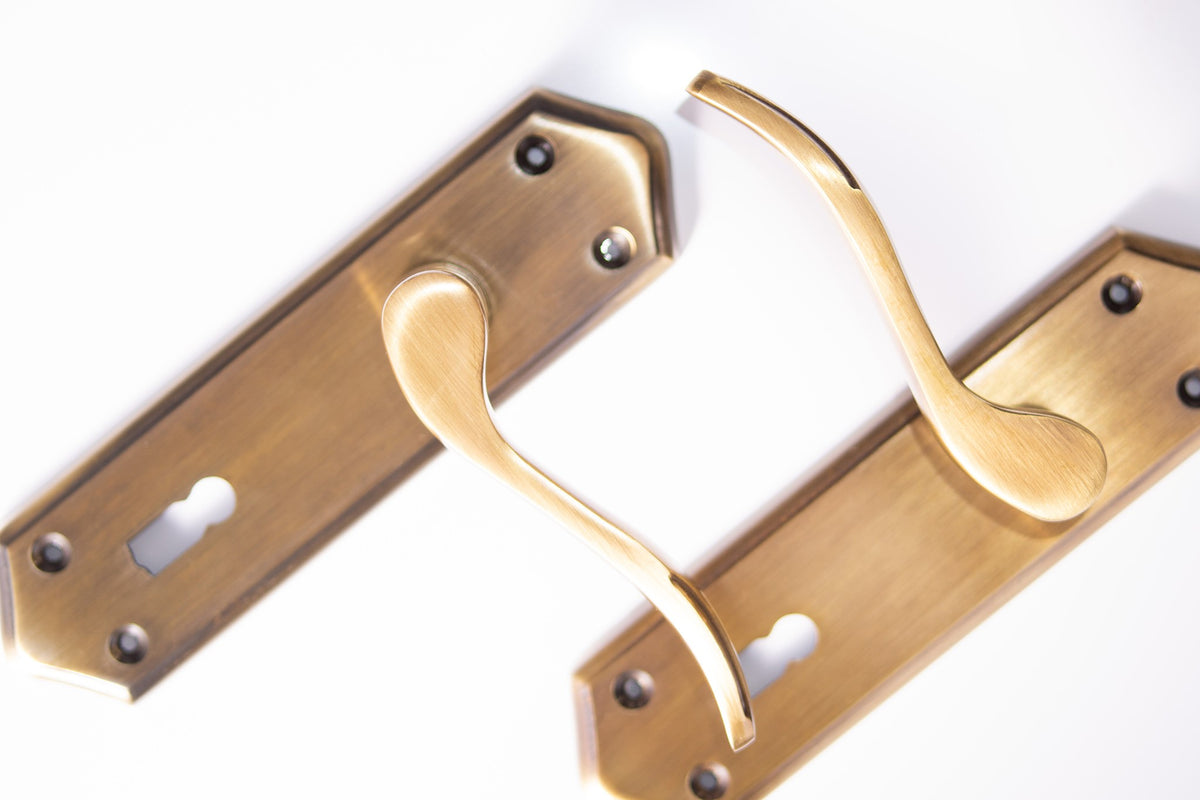 SONNATO TORINO BRONZE LEVER ON PLATE HANDLES
