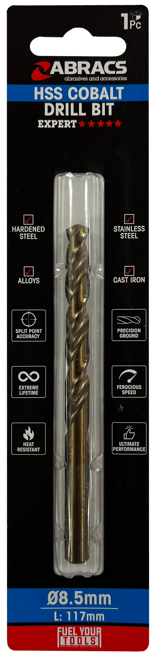 DBCB08501 8.5mm Cobalt (M35) HSS Drill Bit (1pc)